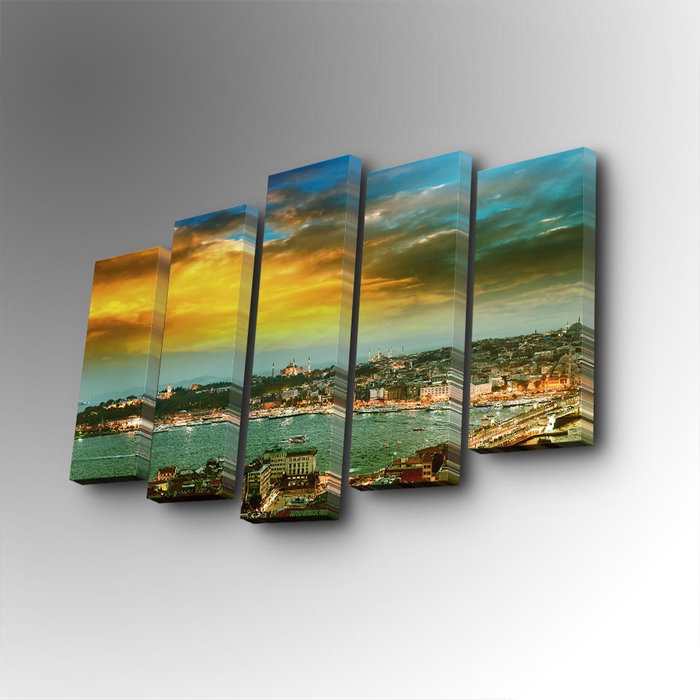 Wallity Cuadro Decorativo en Lienzo 5 Piezas 5PUC-090 Multicolor Wallity Cuadro Decorativo en Lienzo 5 Piezas 5PUC-090 Multicolor